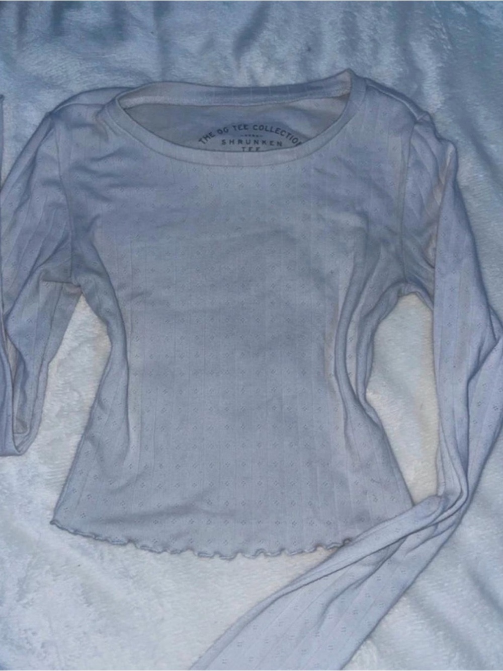 Aeropostale Women's Long Sleeve Crewneck Top — White